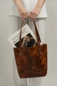 Sac cabas en cuir — vue 2