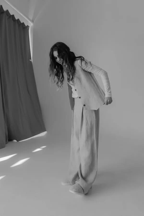 Pantalon palazzo fluide — vue 1