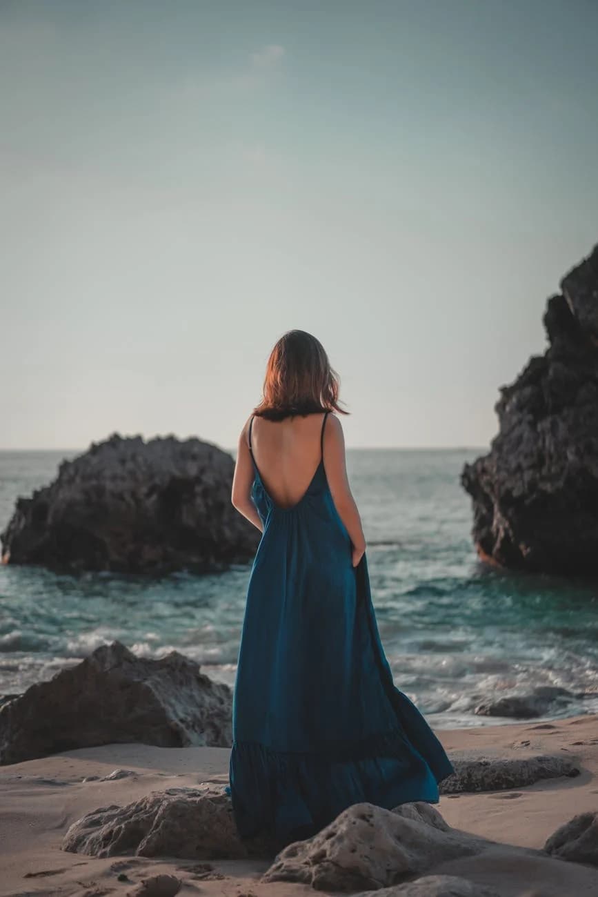 Robe maxi en lin — vue 1