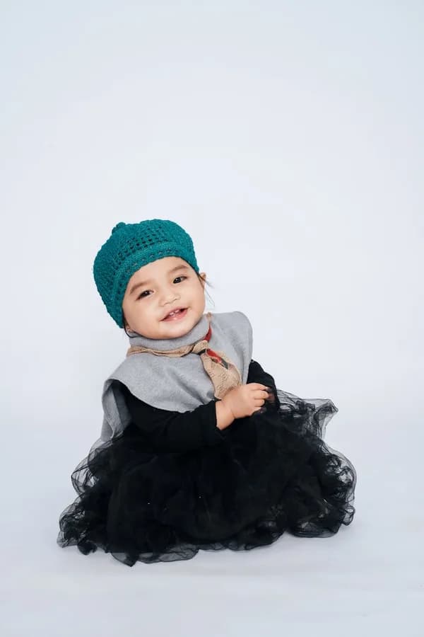 Bonnet bébé en laine — vue 1