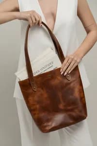Sac cabas en cuir — vue 1