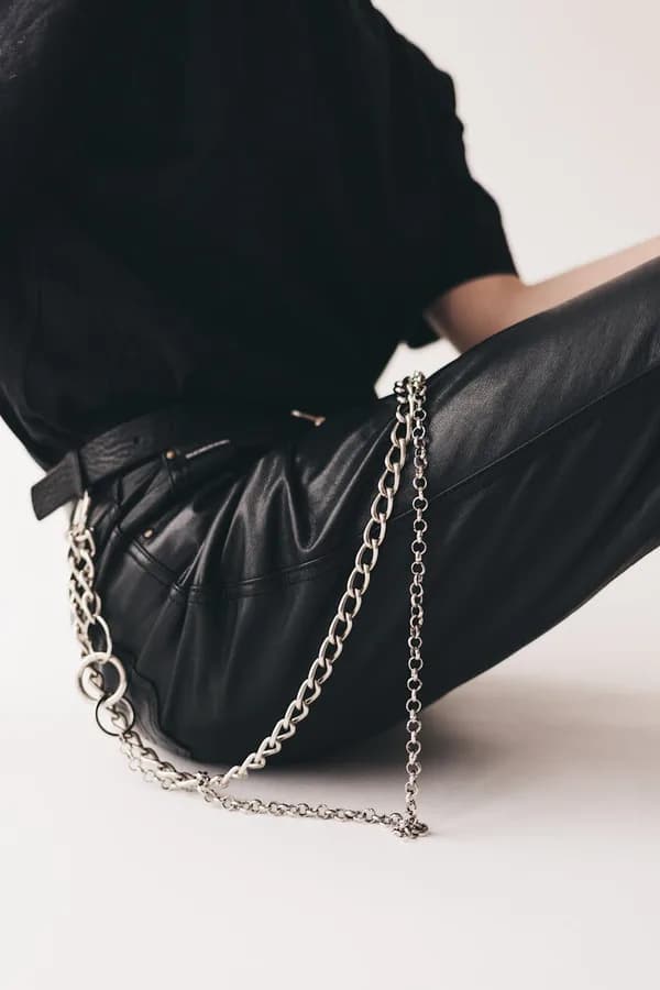 Ceinture en cuir tressé — vue 1