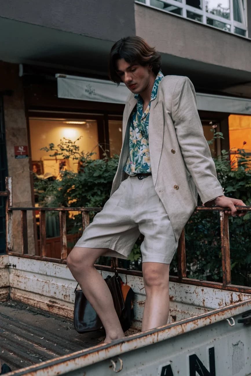 Chemise en lin col mao — vue 1